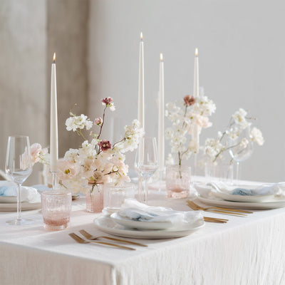 10-Pack Taper Candles Premium Wax Design White - Unscented Candles for Upscale Settings 12’’ - Decorations