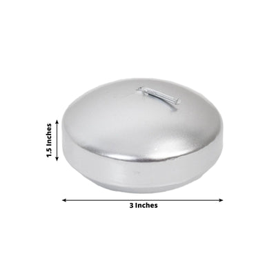 12 Pack 3’’ Silver Floating Candles Unscented Dripless Wax Discs for Centerpieces - Decorations