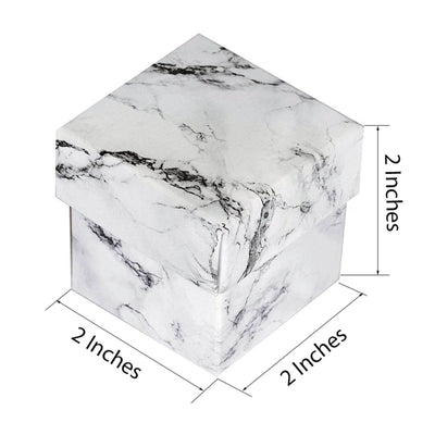 50 Pack 2" Marble Print Party Favor Candy Gift Boxes With Lid - Clearance SALE