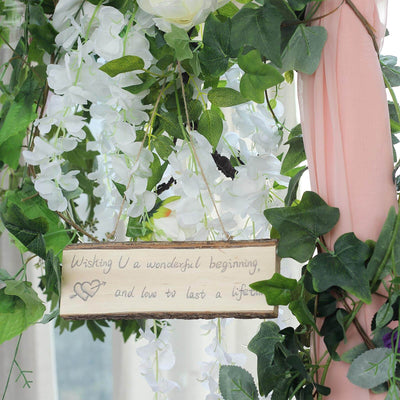 2 Pack 10’’x4’’ Natural Blank Hanging DIY Wood Sign Rectangle Wood Plaques - Decorations