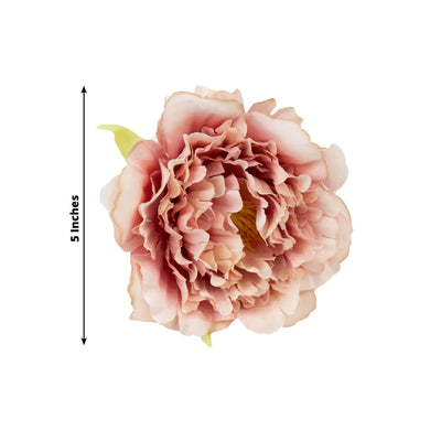 4-Pack Napkin Holders with Silk Peony Flower – Pink Floral Napkin Rings for Dining Table Settings - Napkins