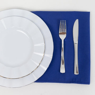 5 Pack Cotton Blend 20’’x20’’ Napkins Royal Blue - Wrinkle-Resistant & Washable Dinner Napkins - Napkins