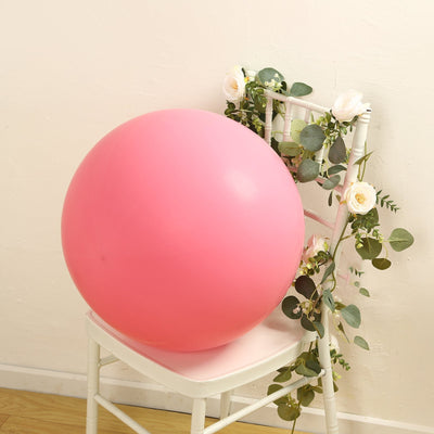 5 Pack Large Matte Pastel Pink Biodegradable Balloons 36’’ Round Eco-friendly Thickened Latex Party Balloons
