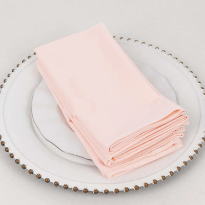 5 Pack Scuba 20’’x20’’ Napkins Blush - Durable & Reusable Dinner Napkins - Napkins