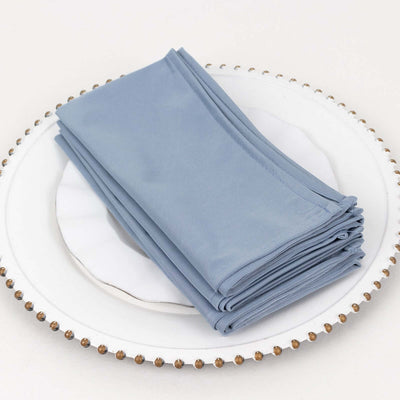 5 Pack Scuba 20’’x20’’ Napkins Dusty Blue - Durable & Reusable Dinner Napkins - Napkins