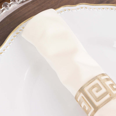 5 Pack Scuba 20’’x20’’ Napkins Ivory - Durable & Reusable Dinner Napkins - Napkins