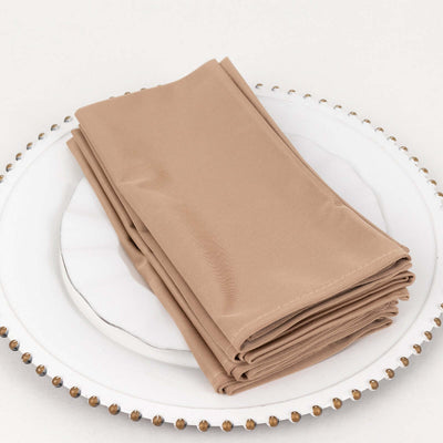 5 Pack Scuba 20’’x20’’ Napkins Nude - Durable & Reusable Dinner Napkins - Napkins