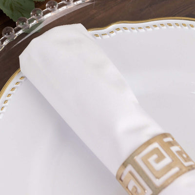 5 Pack Scuba 20’’x20’’ Napkins White - Durable & Reusable Dinner Napkins for a Polished Tablescape - Napkins