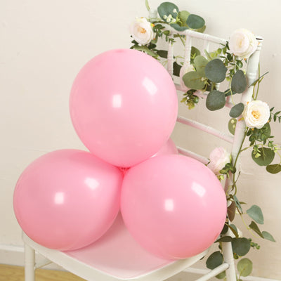 50 Pack Matte Pastel Pink Biodegradable Balloons 12’’ Round Eco-friendly Thick Latex Party Balloons - Decorations