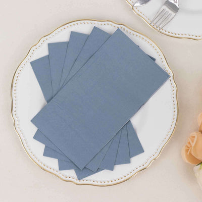 50-Pack Paper Napkins Dusty Blue - Soft Disposable 2-Ply Dinner Napkins for Weddings - Napkins
