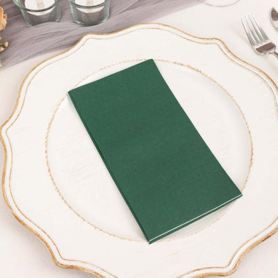 50-Pack Paper Napkins Hunter Emerald Green - Soft Disposable 2-Ply Dinner Napkins for Weddings - Napkins