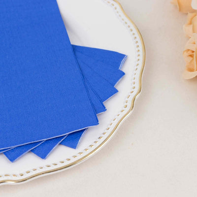 50-Pack Paper Napkins Royal Blue - Soft Disposable 2-Ply Dinner Napkins for Weddings - Napkins