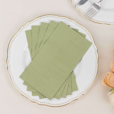 50-Pack Paper Napkins Sage Green - Soft Disposable 2-Ply Dinner Napkins for Weddings - Napkins