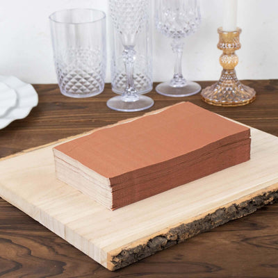 50-Pack Paper Napkins Terracotta (Rust) - Soft Disposable 2-Ply Dinner Napkins for Weddings - Napkins