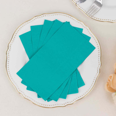 50-Pack Paper Napkins Turquoise - Soft Disposable 2-Ply Dinner Napkins for Weddings - Napkins