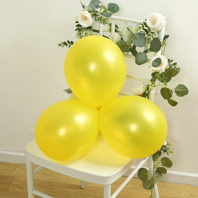 50 Pack Yellow Biodegradable Balloons 12’’ Thickened Extra Strong Eco-friendly Latex Helium Party Balloons - Decorations