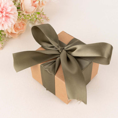 50 Yards 1.5’’ Dusty Sage Green Single Face Decorative Satin Ribbon - Ribbons