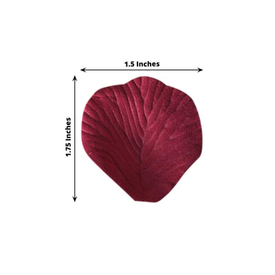 500 - Pack Rose Petals Round Design Burgundy Silk Confetti - Decorative Scatters for Tables and Floors - Linen Luxes
