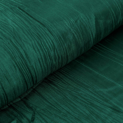 54’’x10 Yards Hunter Emerald Green Accordion Crinkle Taffeta Fabric Bolt - Fabrics