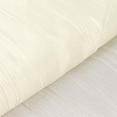54’’x10 Yards Ivory Accordion Crinkle Taffeta Fabric Bolt - Fabrics