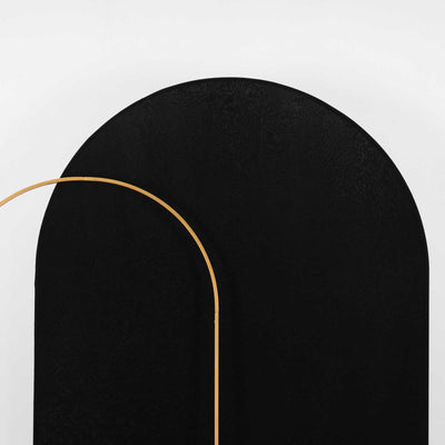 8ft Matte Black Spandex Fitted Wedding Arch Cover For Round Top Chiara Backdrop Stand - Backdrops