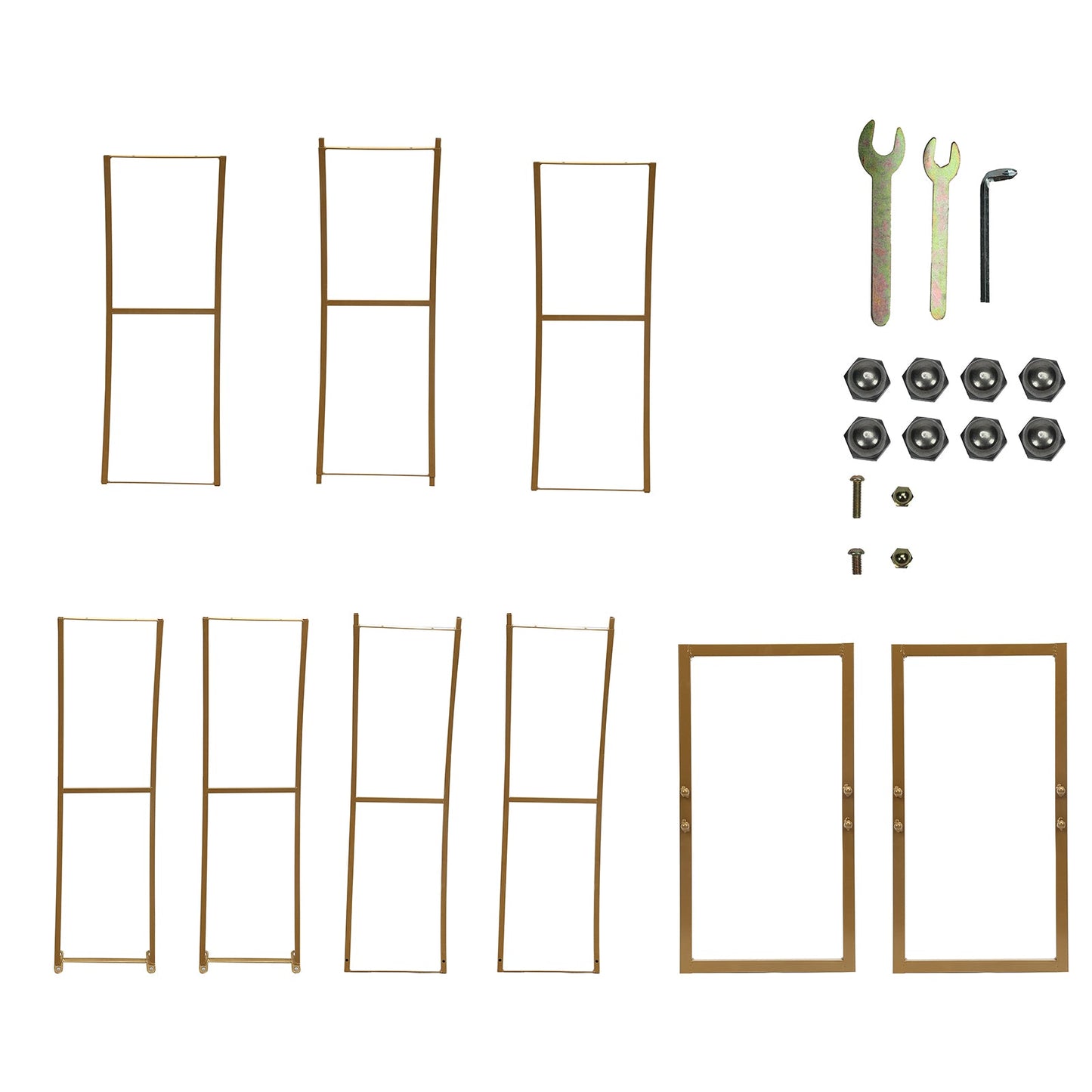 7ft Gold Double-Curved Metal Arch Frame – Backdrop, Balloon & Flower Arrangement Display Stand