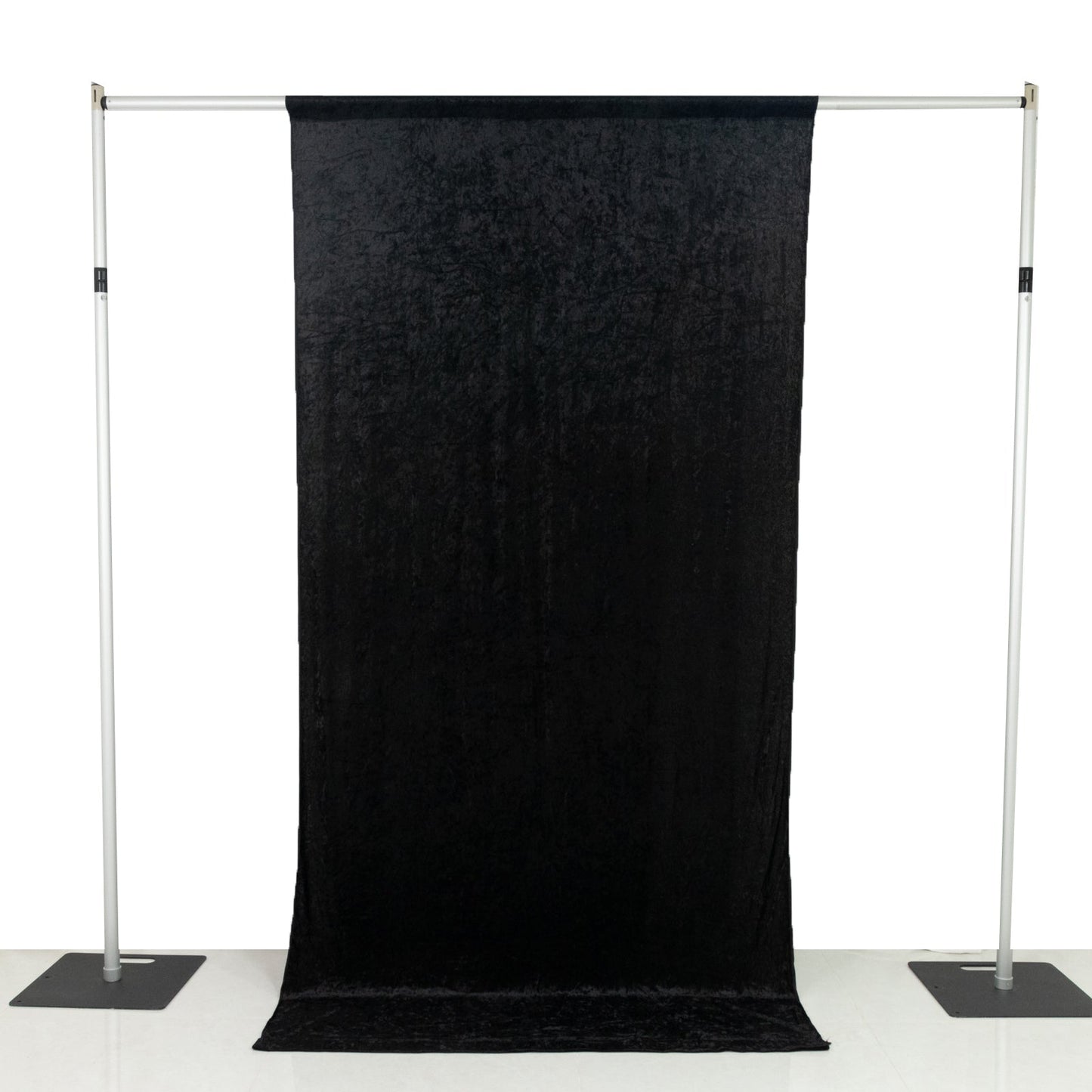 Black Crushed Velvet Backdrop Curtain – 5ft x 10ft Event Drape with Rod Pocket, Privacy Panel for Photo Booths & Events