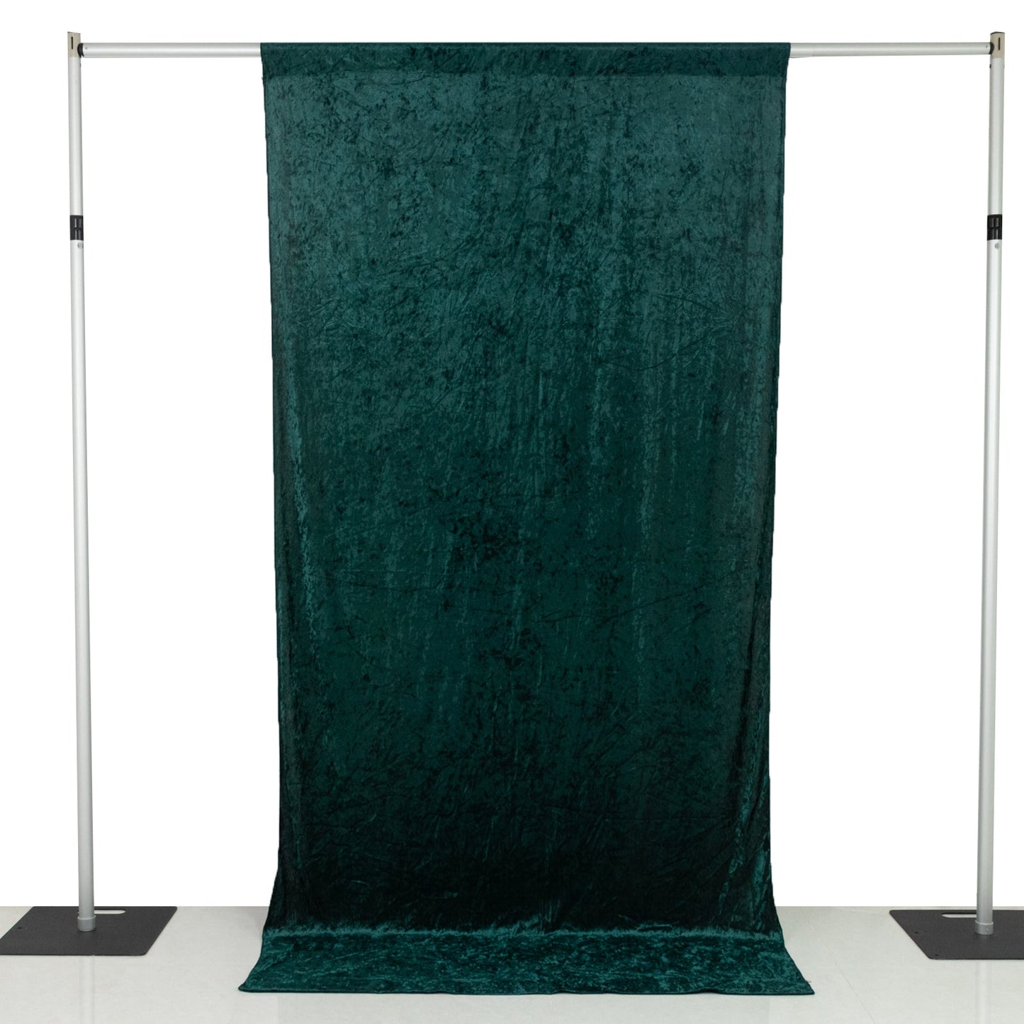 Hunter Emerald Green Crushed Velvet Backdrop Curtain – 5ft x 10ft Event Drape with Rod Pocket, Privacy Panel for Photo Booths & Events