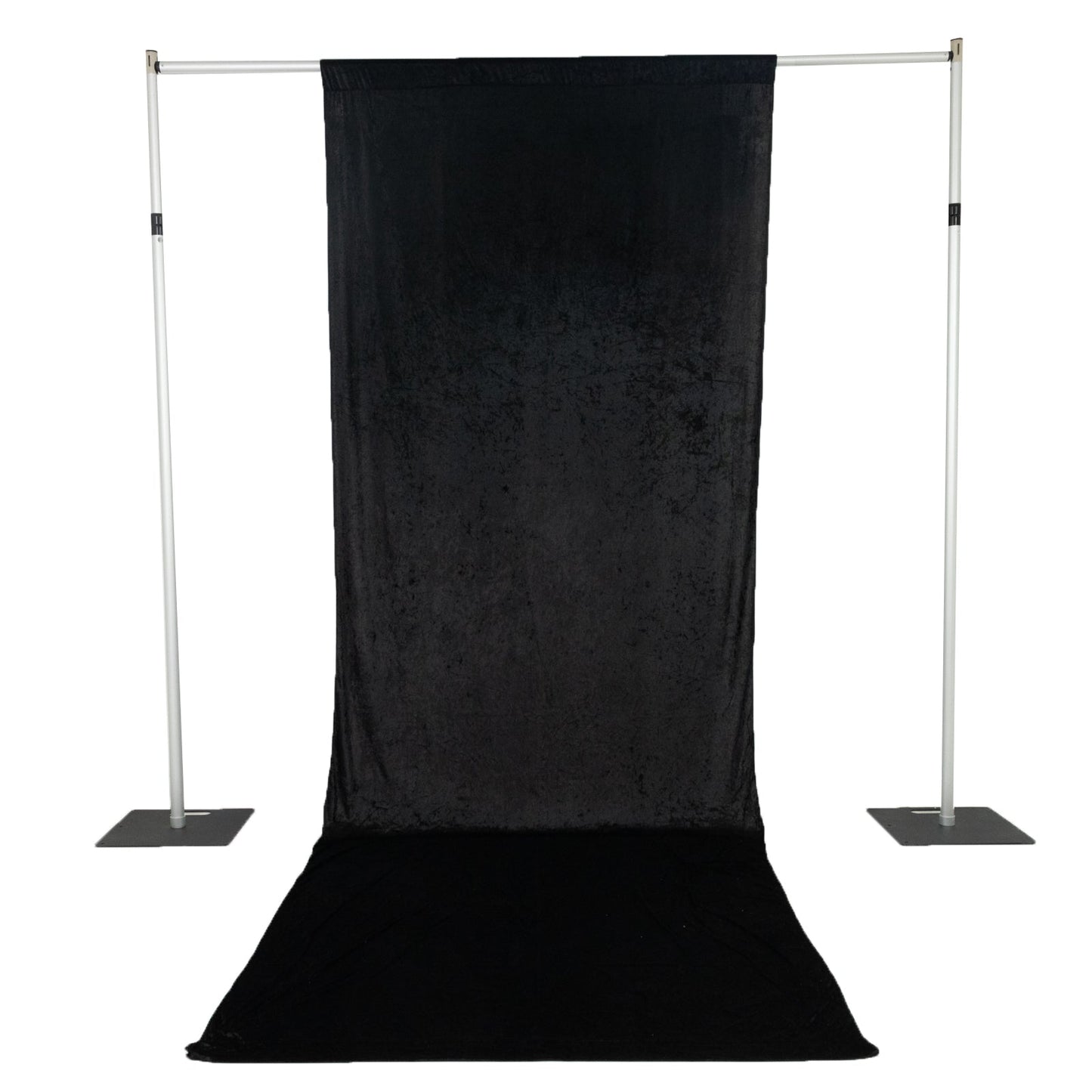 Black Crushed Velvet Backdrop Curtain – 5ft x 14ft Event Drape with Rod Pocket, Privacy Panel for Photo Booths & Events