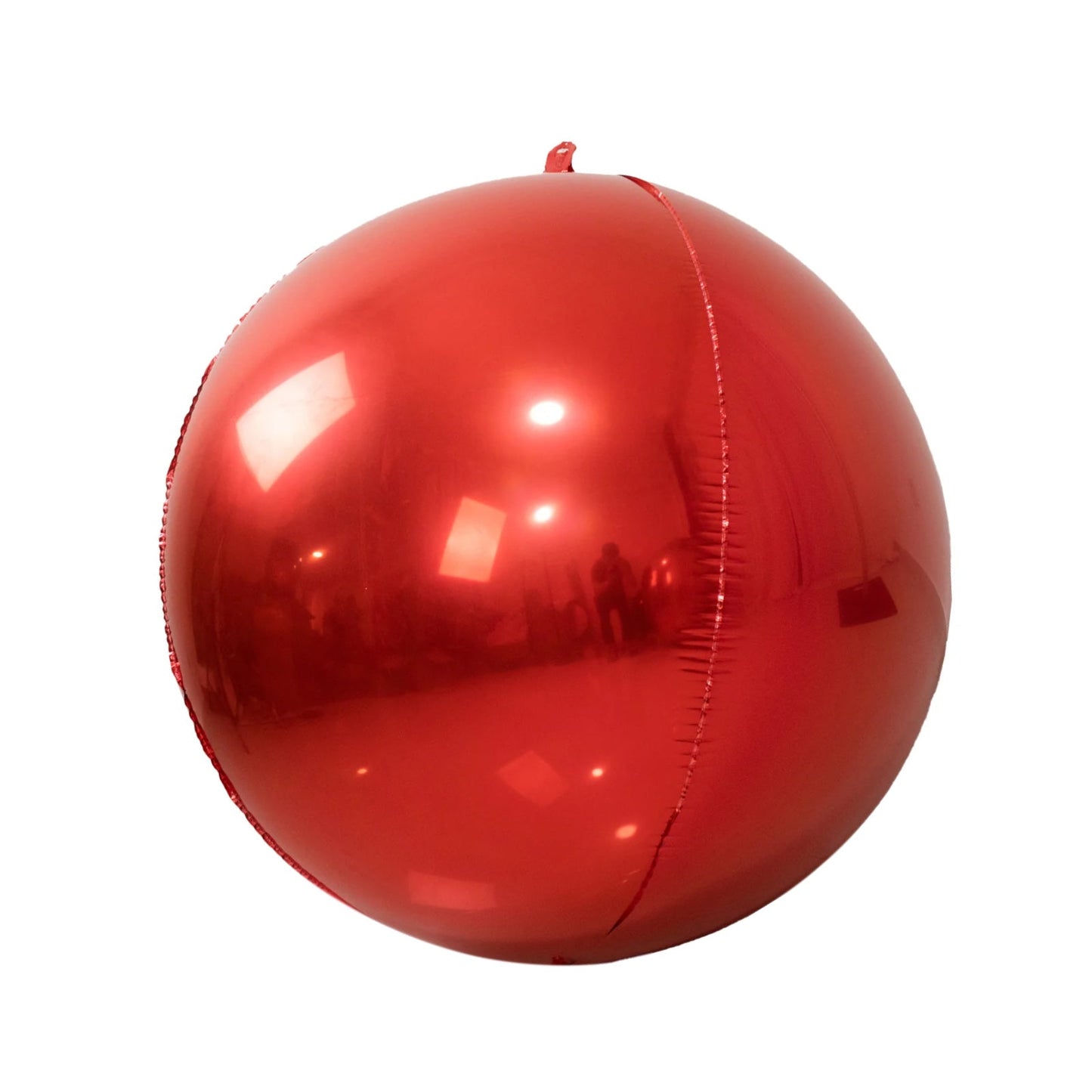 4-Pack Metallic Red Sphere Balloons, 39" Orbz Mylar Balloons Helium or Air-Filled Party Supplies
