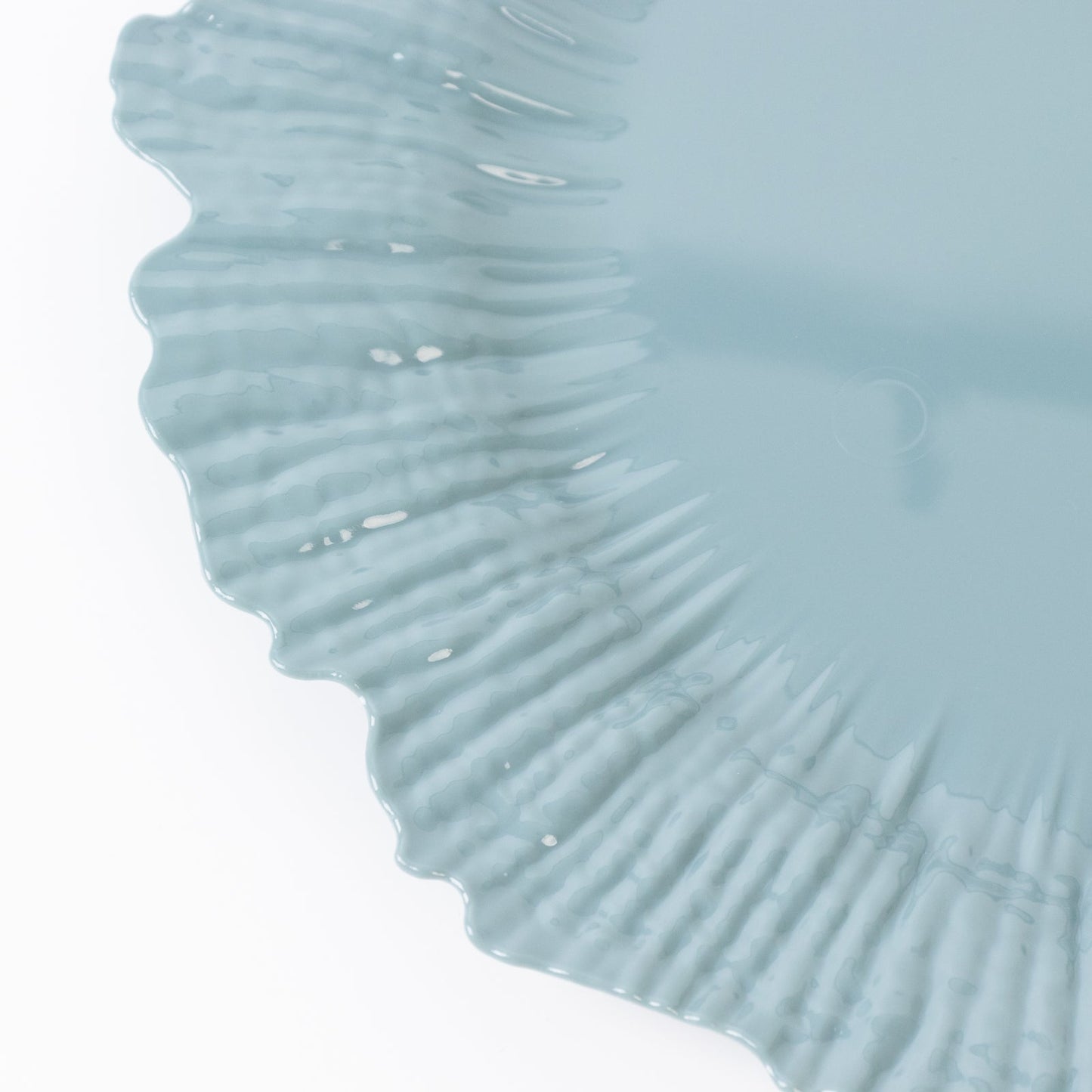 10 Pack Economy Reef Plastic Charger Plates – 13" Dusty Blue Dinner Plate Chargers for Weddings, Parties & Catering