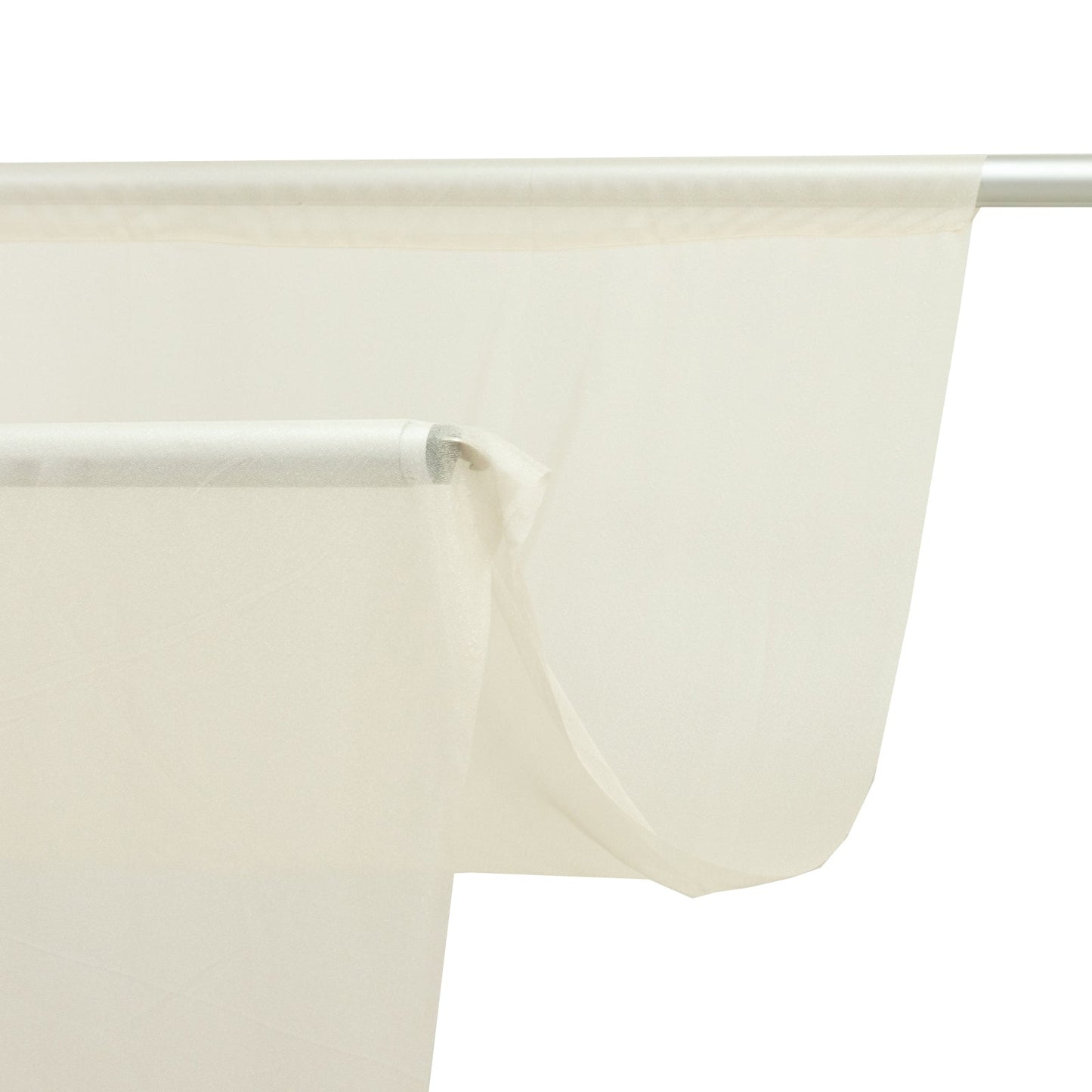 Sheer Backdrop Curtain Panel 5ft × 10ft Beige – Wedding Arch Drape with Rod Pocket