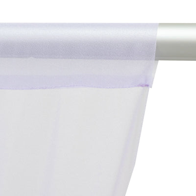 Sheer Backdrop Curtain Panel 5ft × 10ft Lavender Lilac – Wedding Arch Drape with Rod Pocket