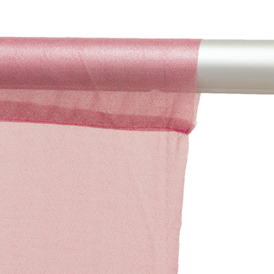 Sheer Backdrop Curtain Panel 5ft × 10ft Mauve Cinnamon Rose – Wedding Arch Drape with Rod Pocket