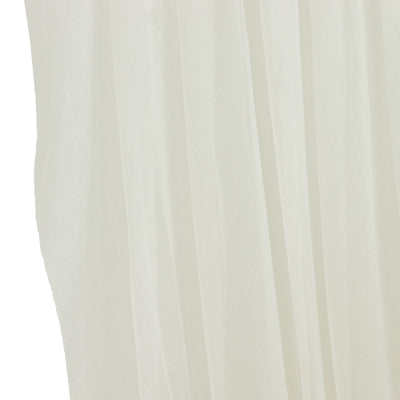 Ivory Sheer Chiffon Valance Curtain 4ft x 5ft – Wedding Arch Drape with Rod Pocket, Voile Backdrop Panel