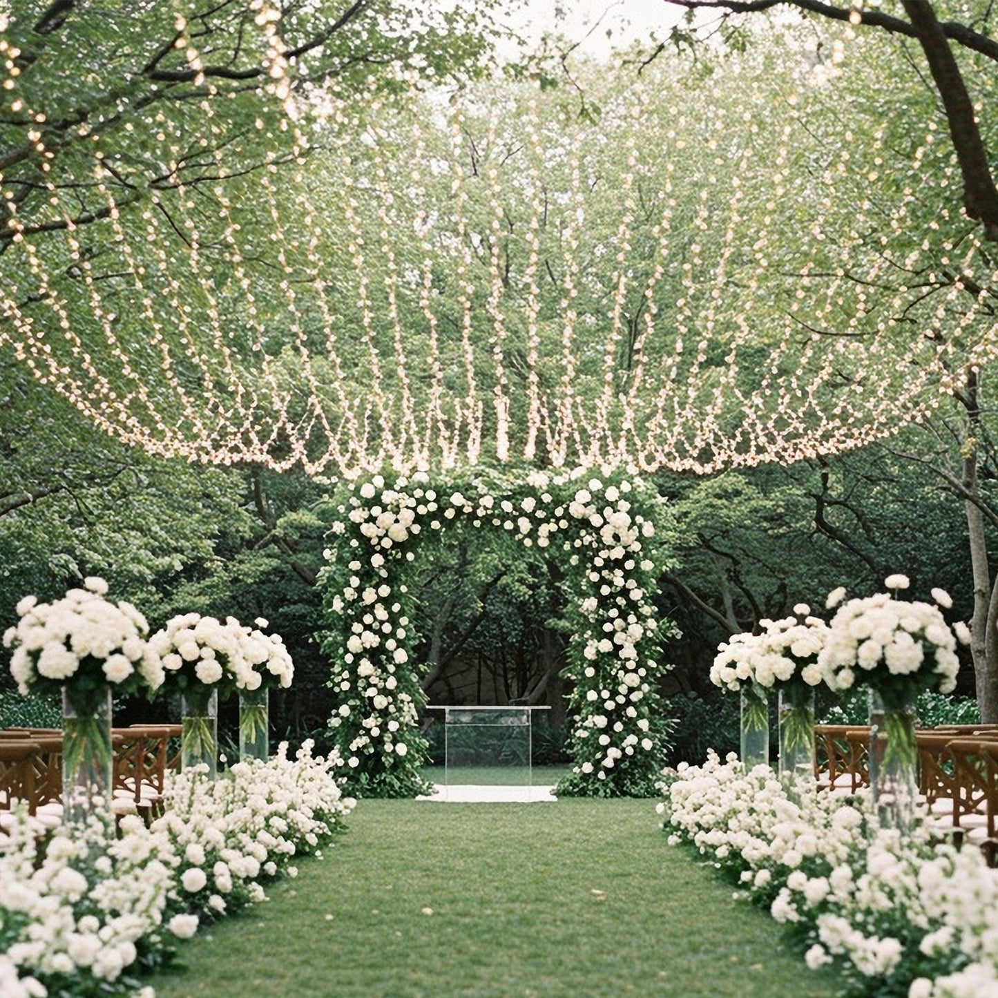 LED Curtain Fairy Lights 10ft x 40ft – Warm White 1200 LED Plug-In String Lights, 8 Modes, End-to-End Connectable, Indoor/Outdoor Use