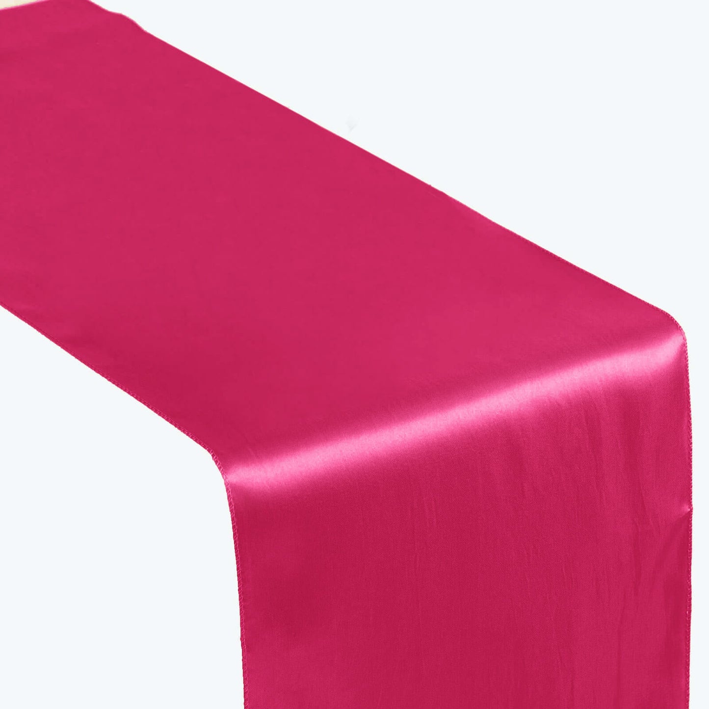 Satin 12"x108" Table Runner Fuchsia - Stylish Table Linen