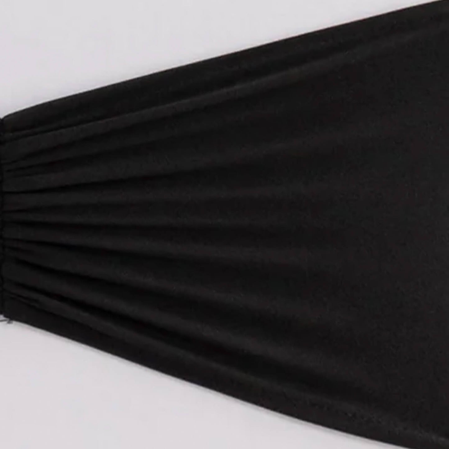 5 Pack Spandex Chair Sashes Black Ruffled Style - Wide Easy to Use Stretch Chair Bands 8"x13"