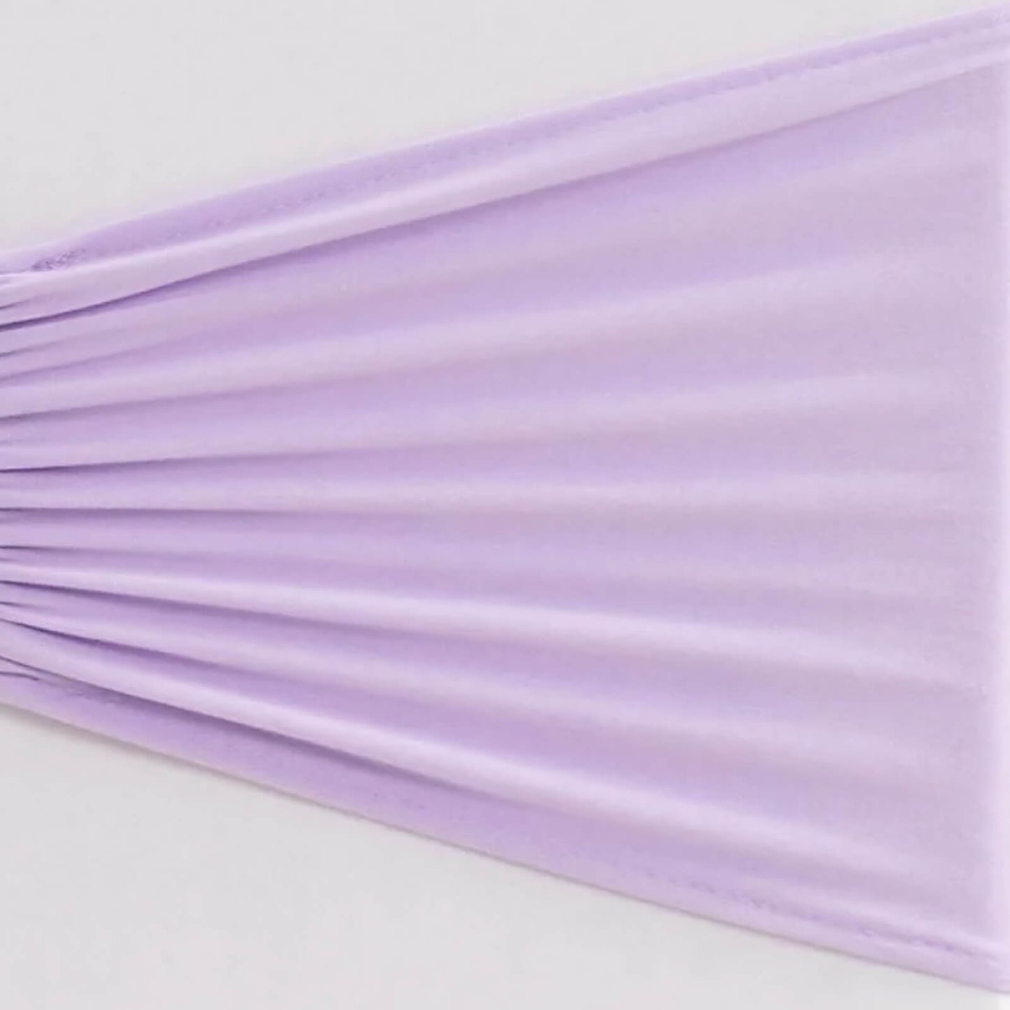 5 Pack Spandex Chair Sashes Lavender Lilac Ruffled Style - Wide Easy to Use Stretch Chair Bands 8"x13"