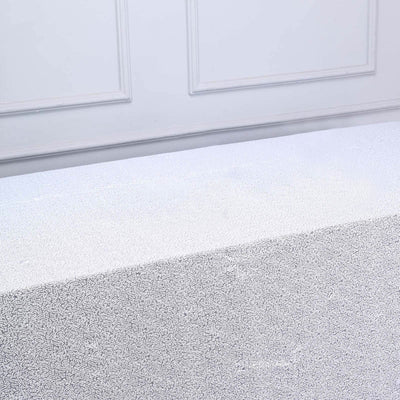 Sequin 90"x156" Rectangle Tablecloth White - Seamless Twinkling Design for Chic Celebrations