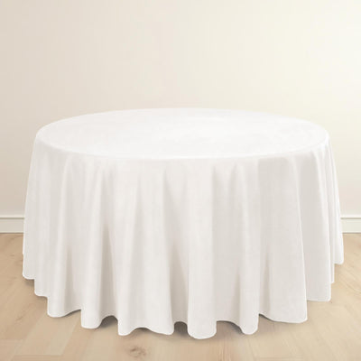 Scuba Round 120" Tablecloth Ivory - Wrinkle Free & Stain Resistant Seamless Table Cover