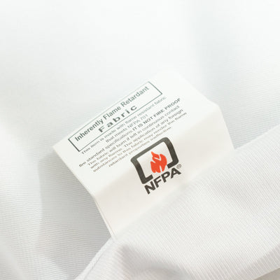 Fire Retardant Scuba Tablecloth – 60"x126" Rectangle White, Wrinkle Free, Stain Resistant Polyester Cover