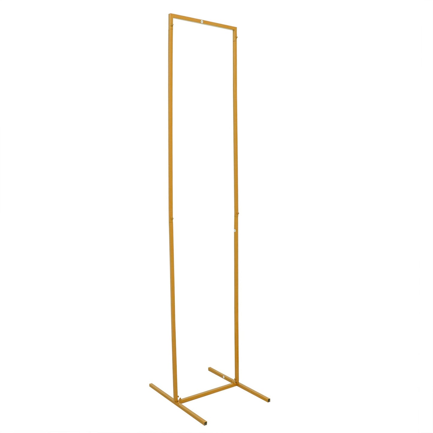 Wedding Arch Slim Gold Metal Rectangular Design Backdrop Stand - Floral Display Frame 6.5ft