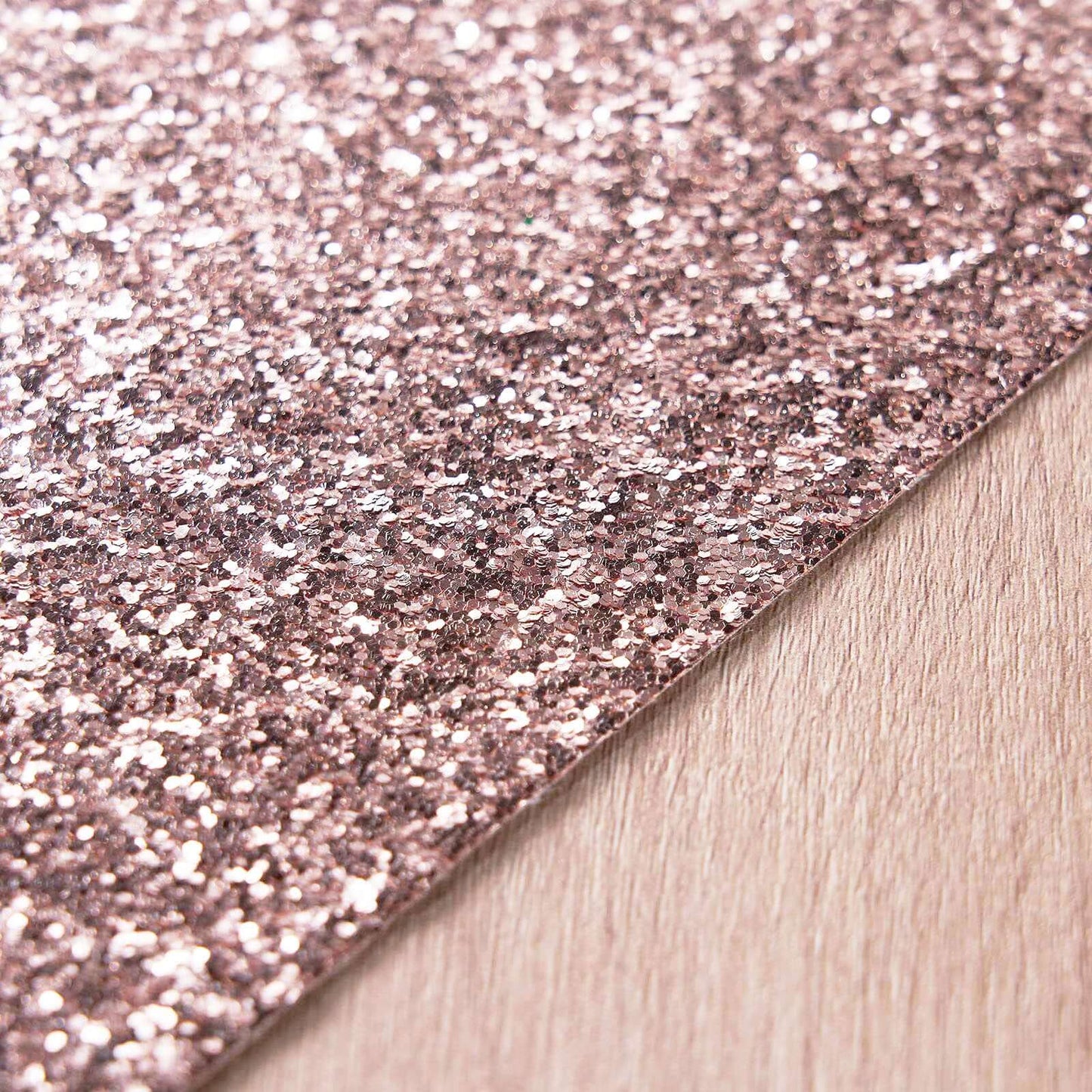 6-Pack Placemats Glitter Design Rose Gold Sparkle Rectangle - Non-Slip Decorative Dining Table Mats 12"x18"