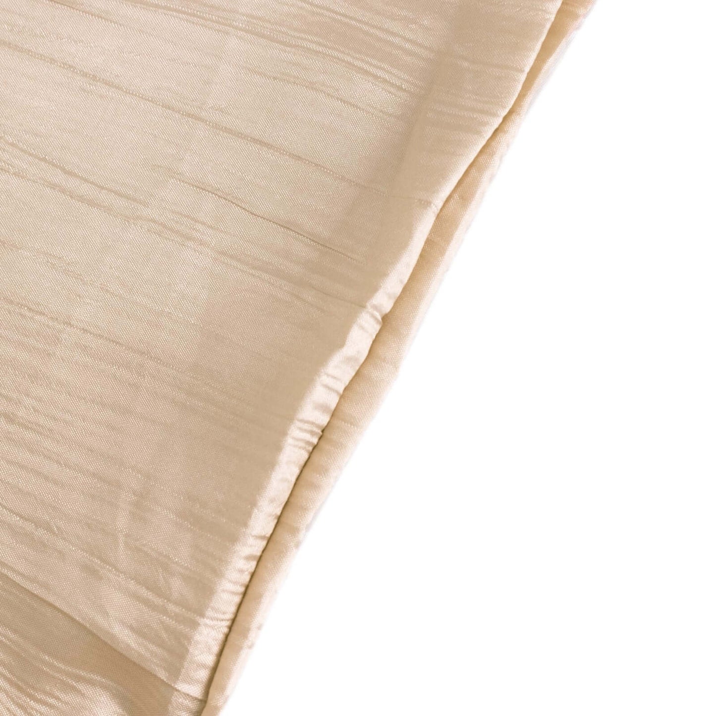 Crinkle Crushed Taffeta Chair Cover for Banquet Chairs Beige - Reusable Slipcover
