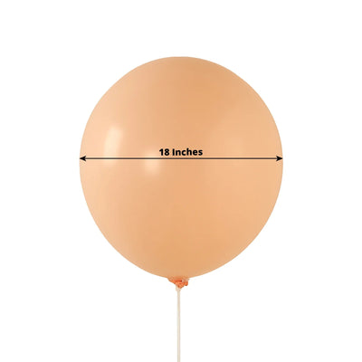 10 Pack Matte Pastel Blush Biodegradable Balloons 18", Round Eco-friendly Thick Latex Party Balloons