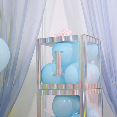 4 Pack 5" Iridescent Alphabet Stickers Banner, Customizable Stick on Letters - I