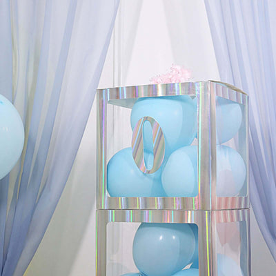 4 Pack 5" Iridescent 0-9 Number Stickers Banner, Customizable Stick on Numbers - 0