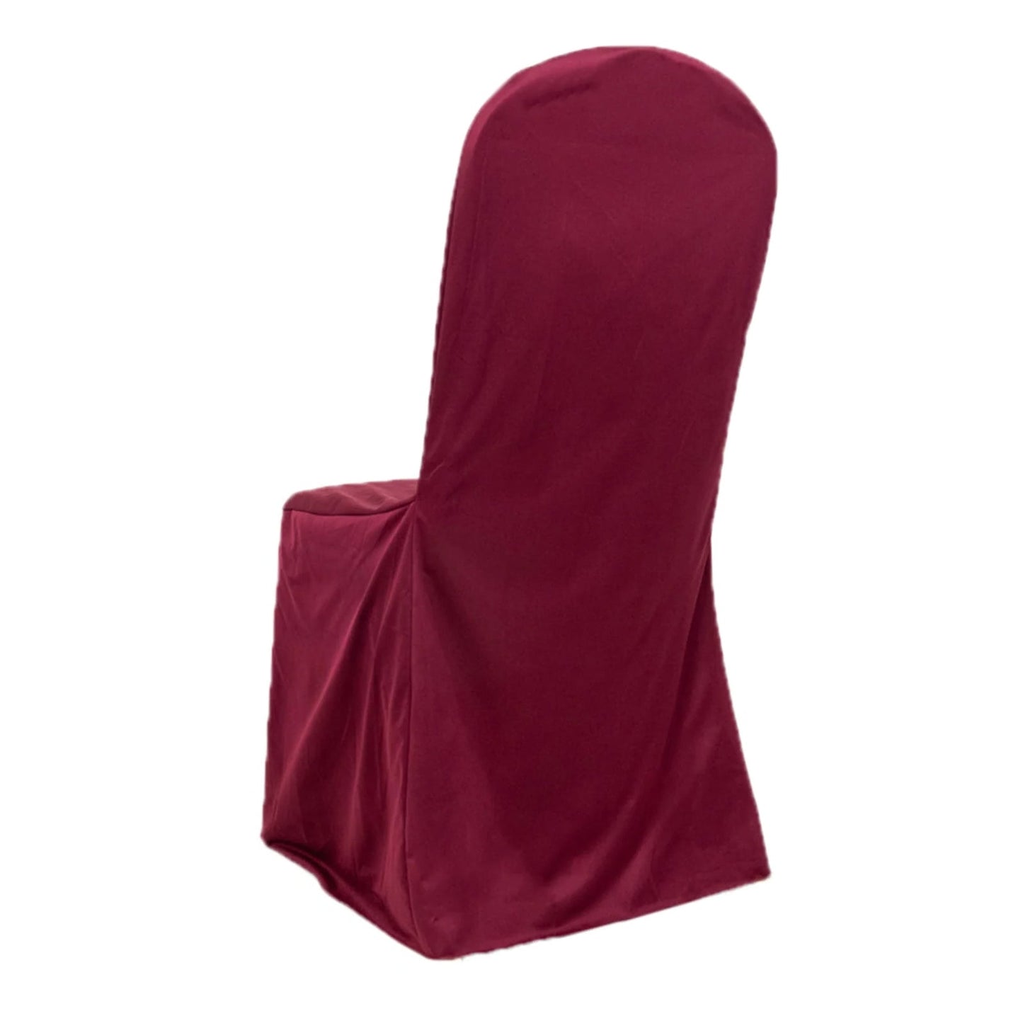 Scuba Stretch Chair Cover Burgundy for Banquet Chairs Slim Fit Design - Wrinkle Free and Durable Slipcover