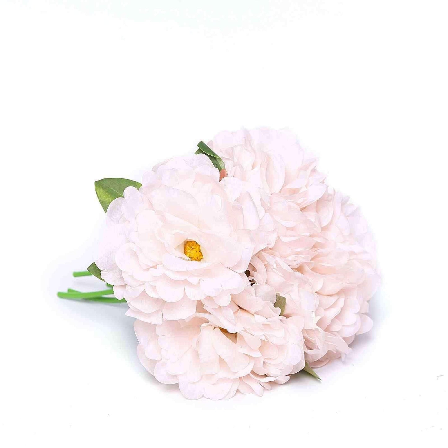 11" Blush Real Touch Artificial Silk Peonies Flower Bouquet